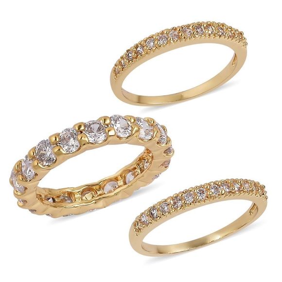 Eternity Band Simulated Diamond Ring Set S… - Picture 1 of 6
